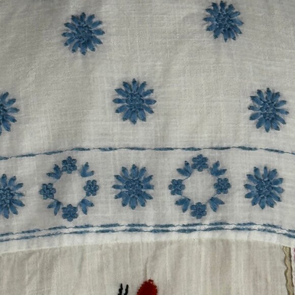 Pilcro Anthropologie Cotton Relaxed Fit Embroidered Blouse Size Medium - Picture 10 of 16